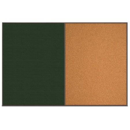 United Visual Products Enclosed Corkboard, 1 Door, 72"x48", 4" Fra UV3405-GOLD-PUMICE